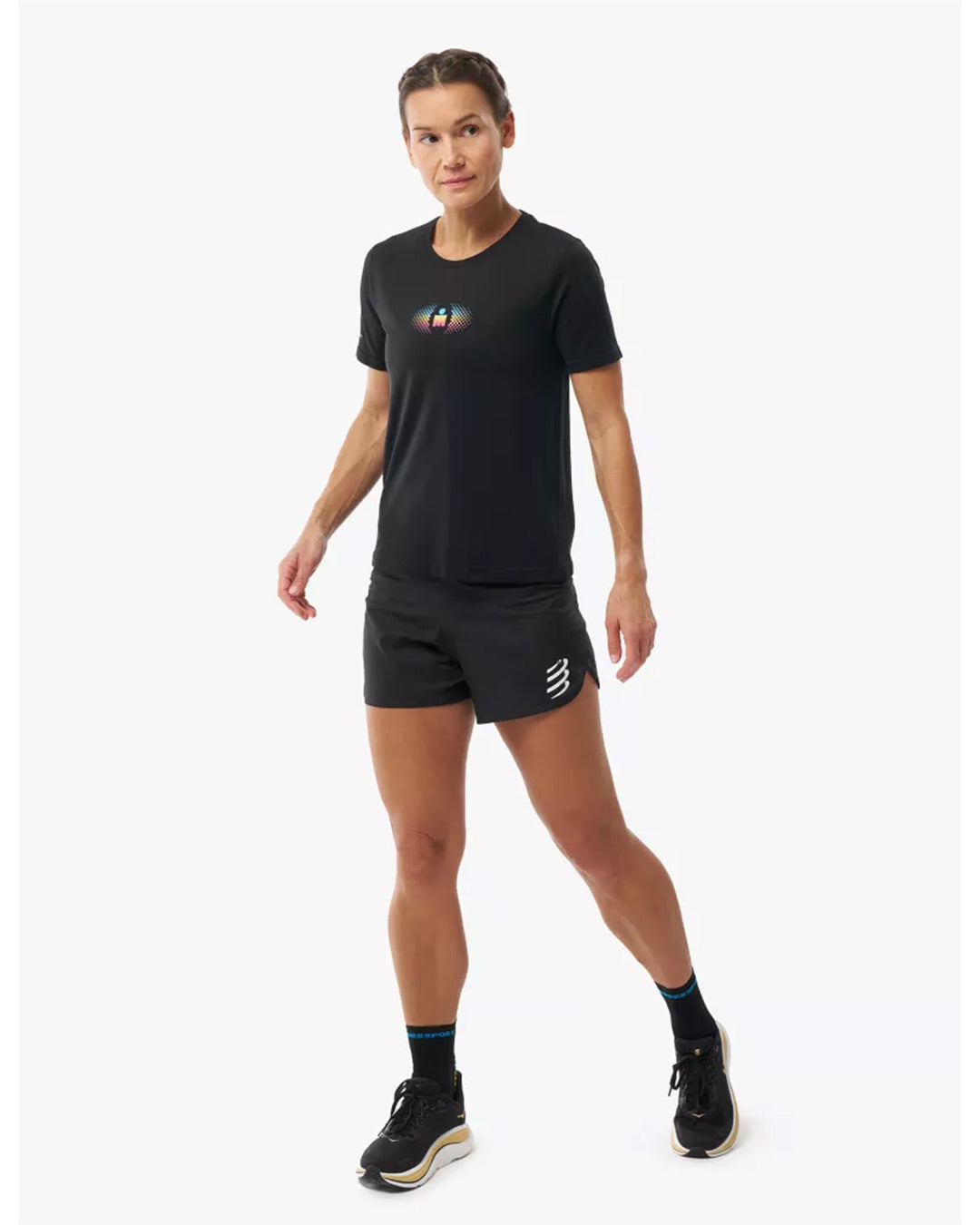 Compressport Women's Training SS Tshirt Ironman 2026 L2 - Black