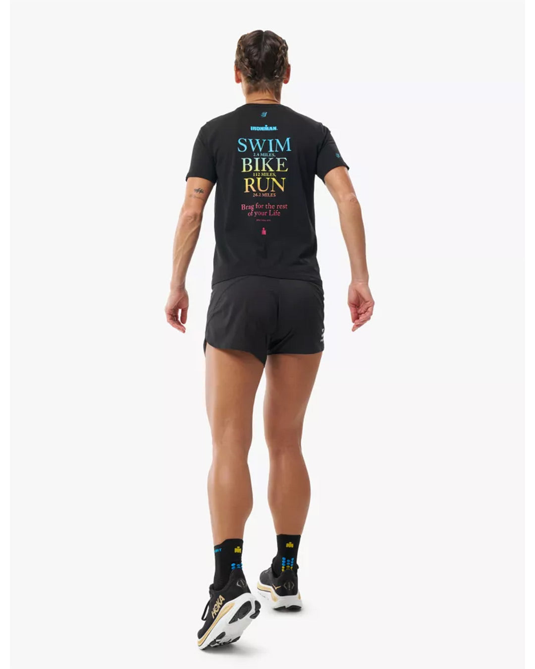 Compressport Women's Training SS Tshirt Ironman 2026 L2 - Black