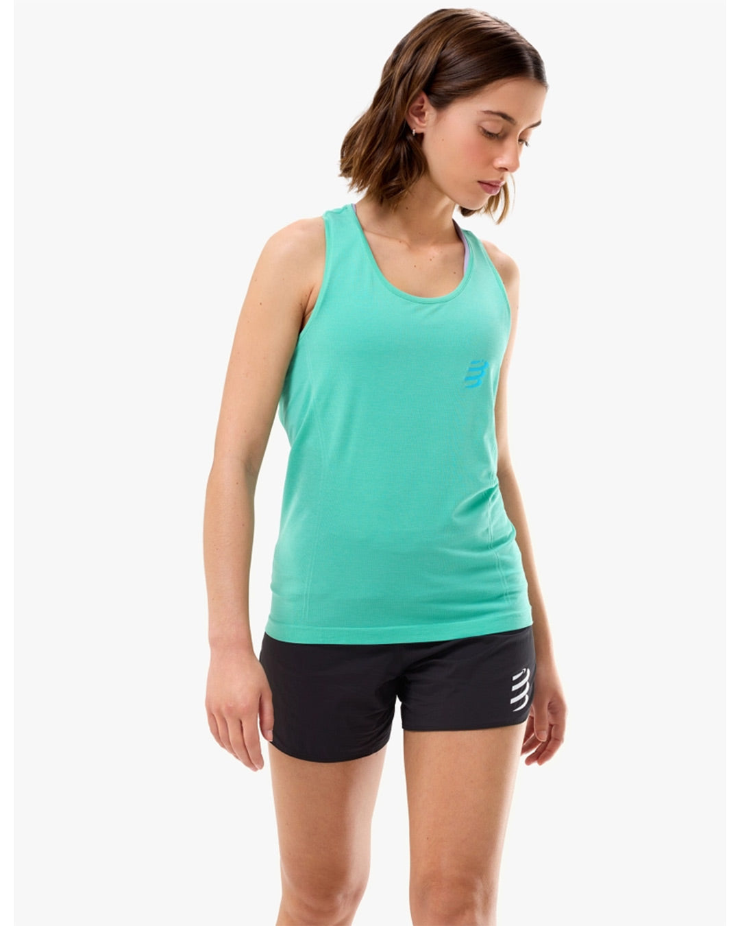Compressport Women's Performance Singlet - Pool Blue