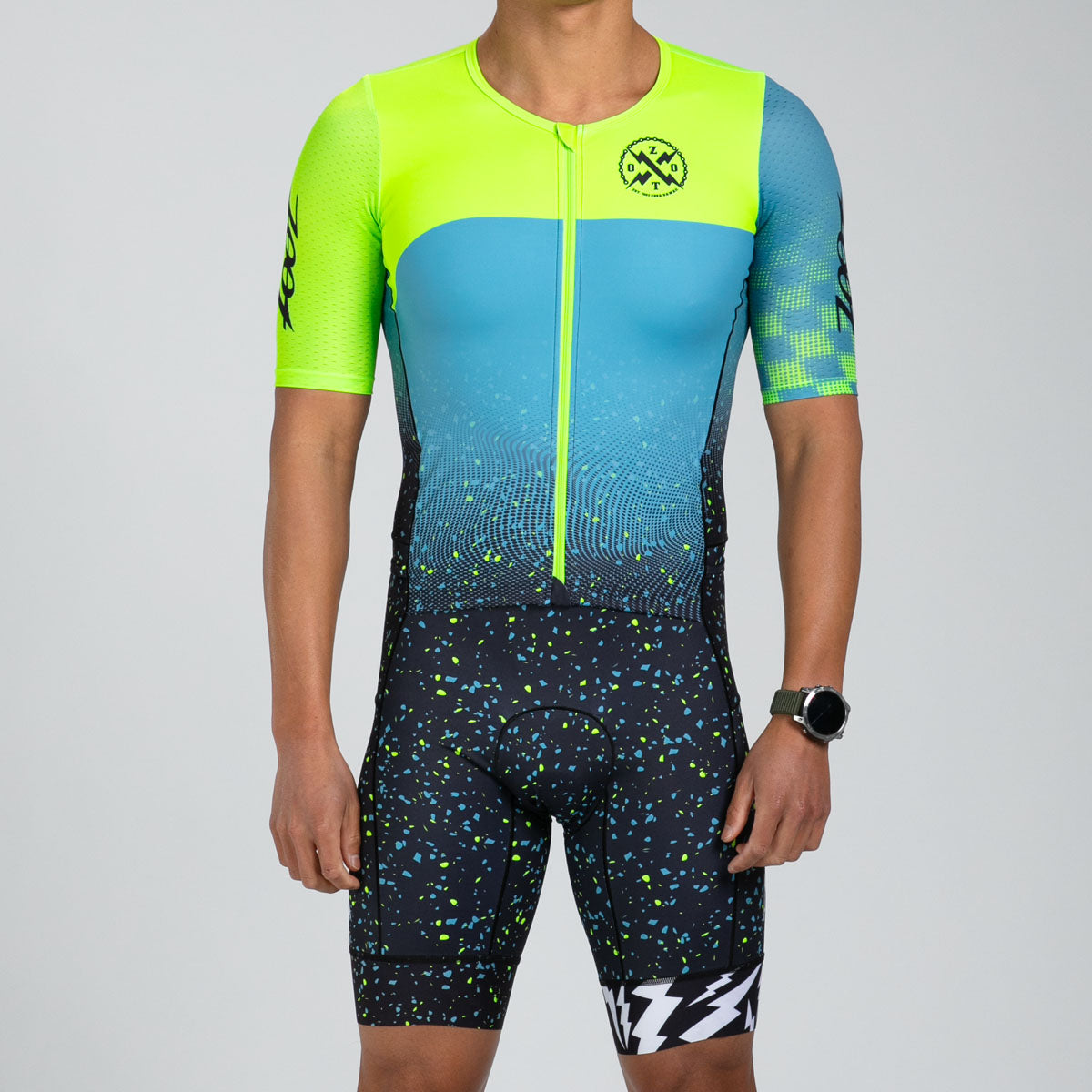 ZOOT Men's Tri AERO FZ Racesuit - Electric