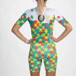 ZOOT Women's Tri Aero FZ Racesuit - Autism Puzzle