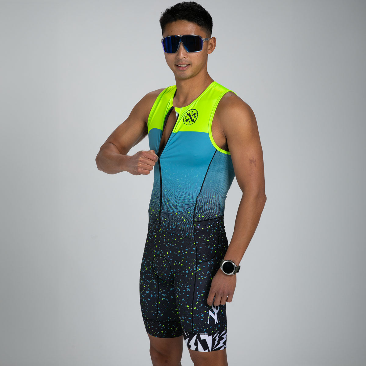 ZOOT Men's Tri SLVS FZ Racesuit - Electric
