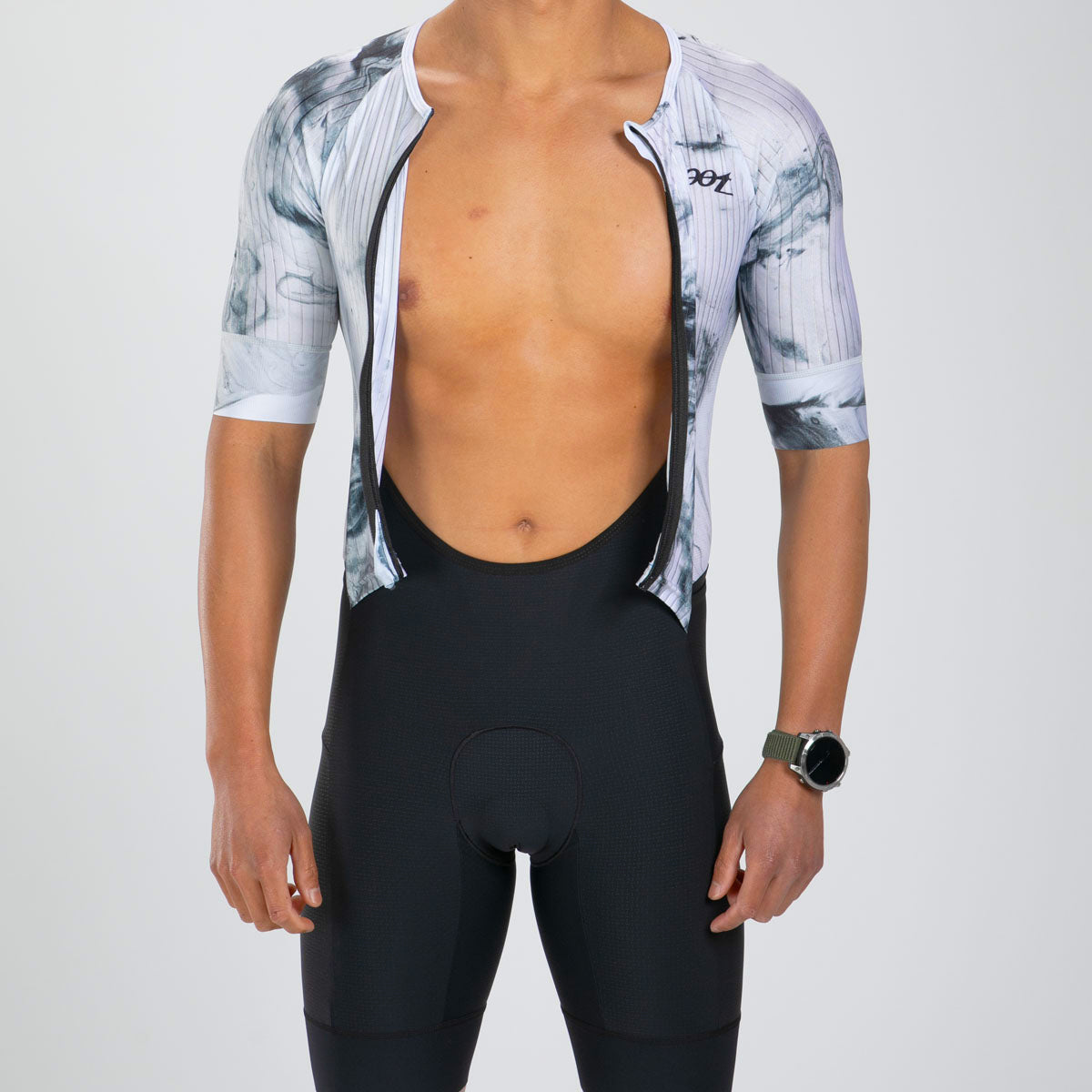 ZOOT Men's Elite Racesuit Sublimated with Side Pockets - White Hot