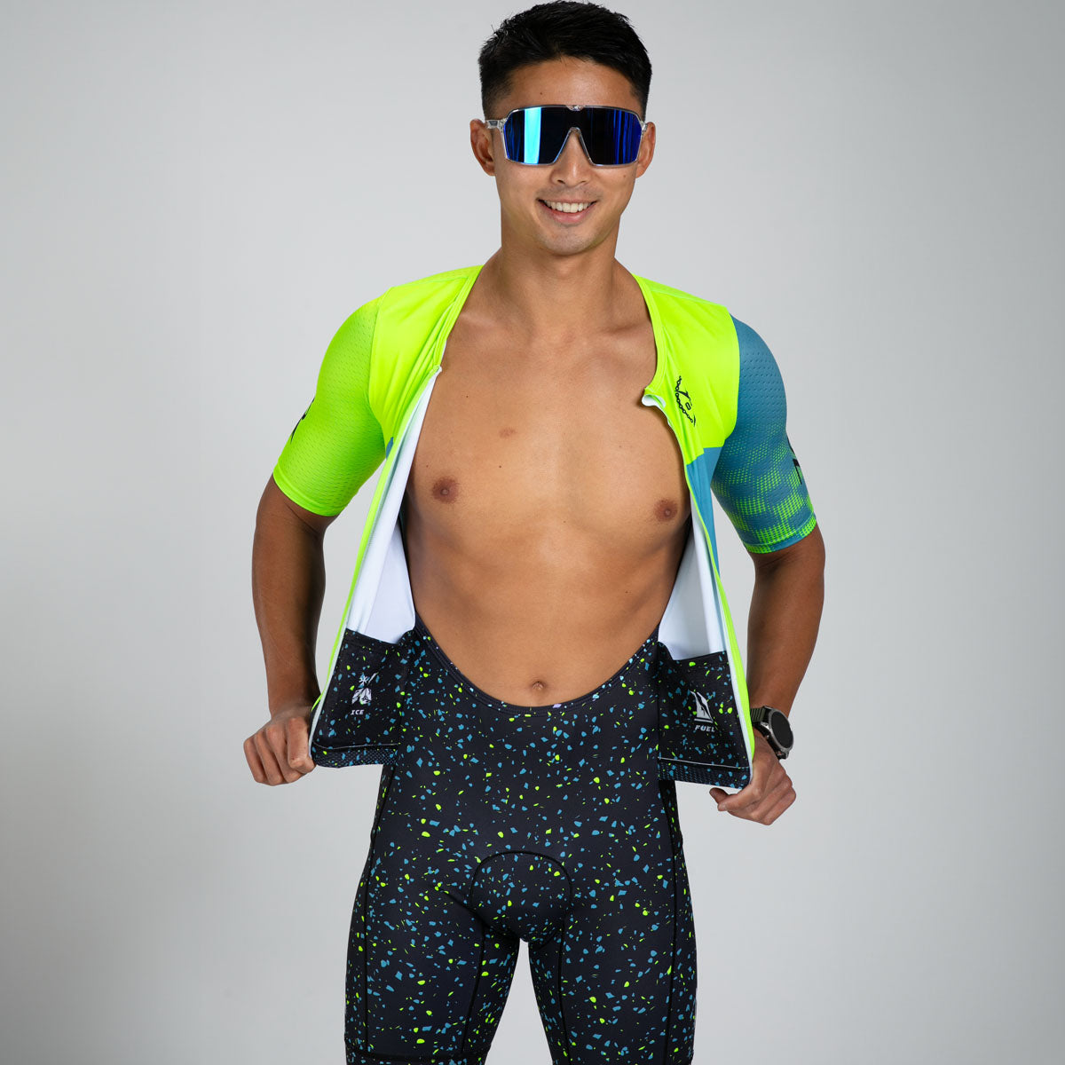 ZOOT Men's Tri AERO FZ Racesuit - Electric
