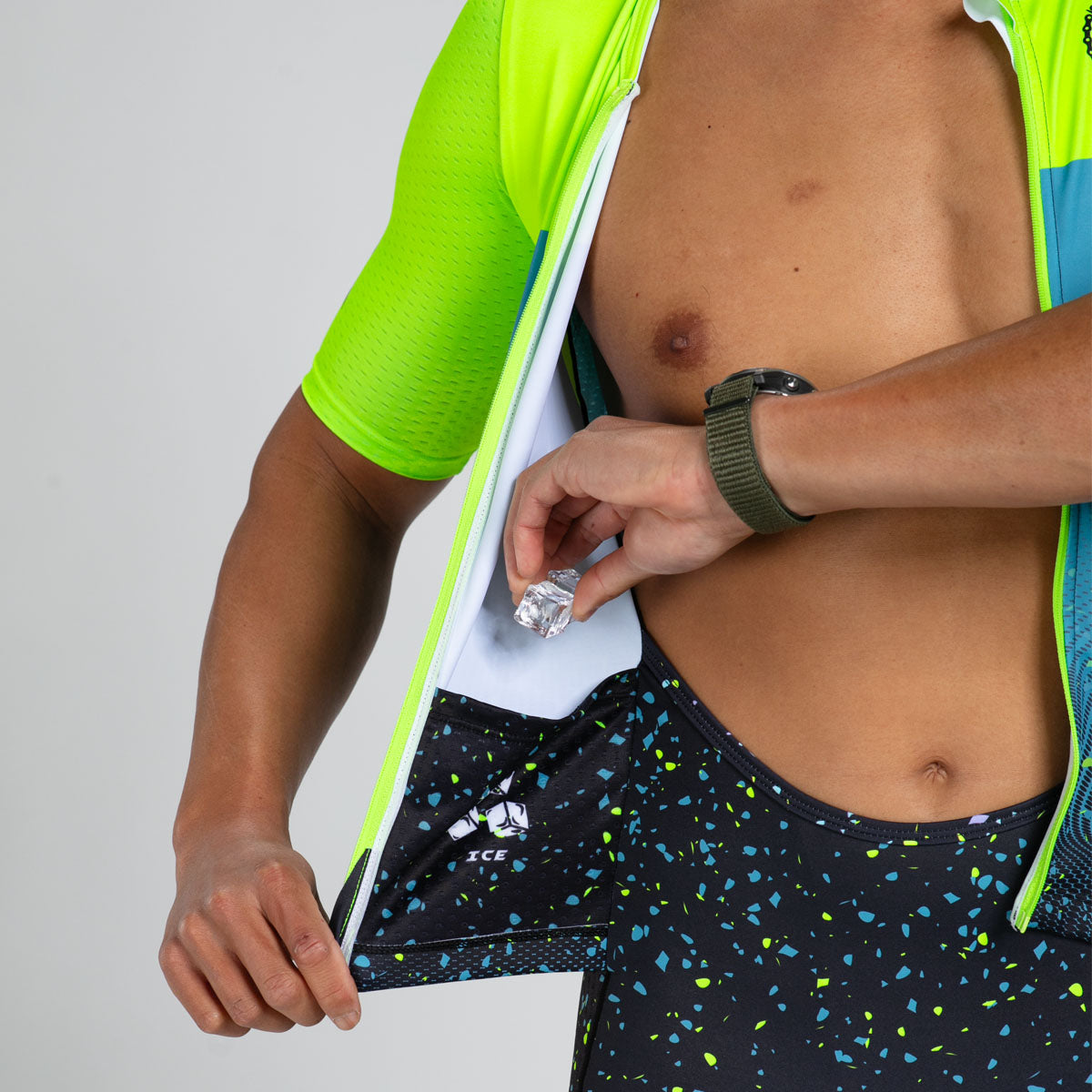 ZOOT Men's Tri AERO FZ Racesuit - Electric