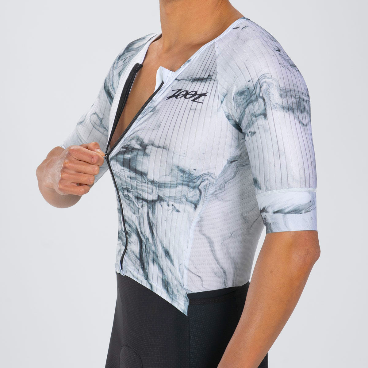 ZOOT Men's Elite Racesuit Sublimated with Side Pockets - White Hot