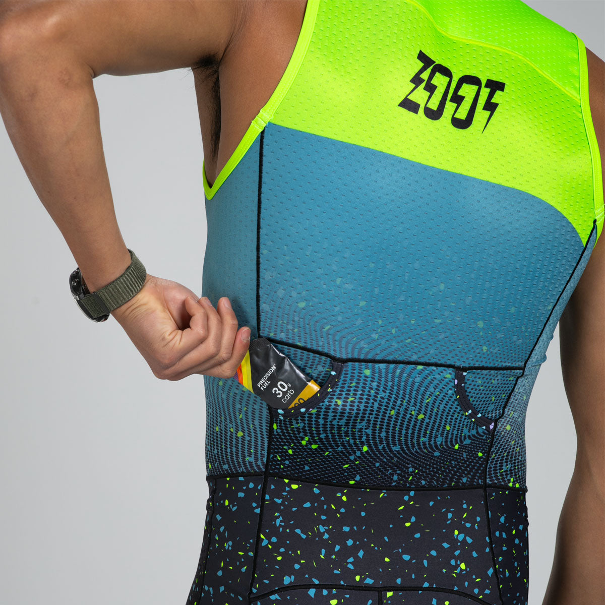 ZOOT Men's Tri SLVS FZ Racesuit - Electric