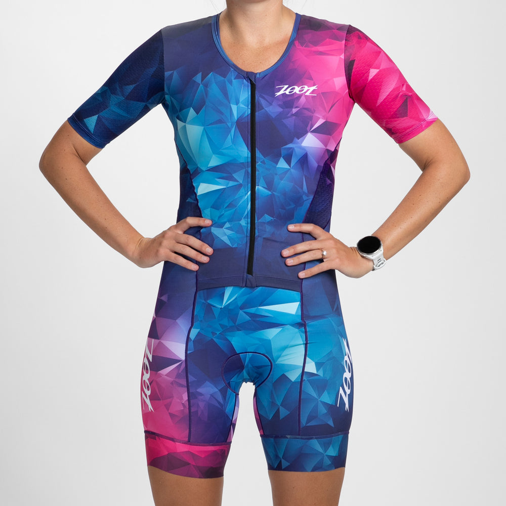 ZOOT Women's Tri Aero FZ Racesuit - Crystal