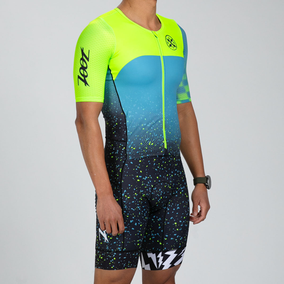 ZOOT Men's Tri AERO FZ Racesuit - Electric