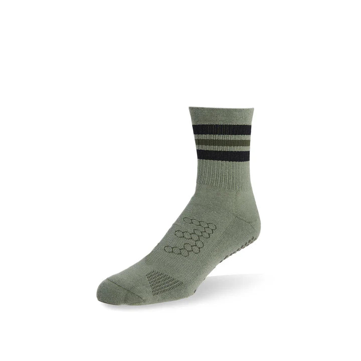 Base33 Grip Crew - Olive Stripe