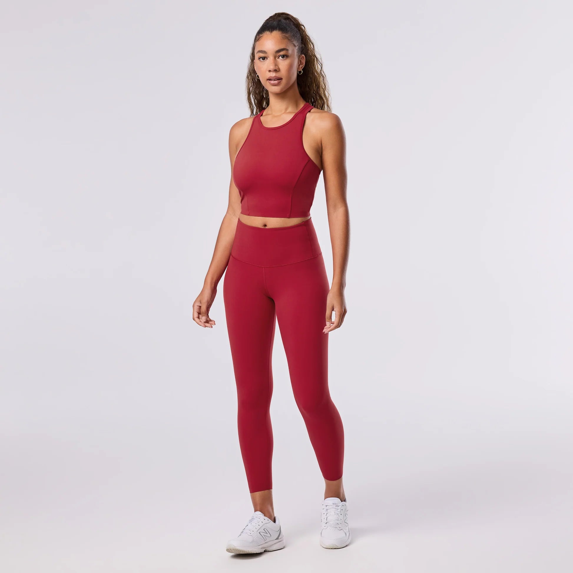 TAVI High Waisted 7/8 Tight - Ruby
