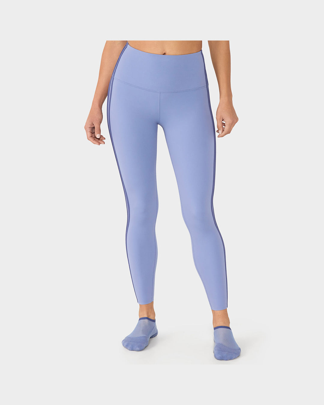TAVI High Waisted 7/8 Stripe Tight - Serene Blue/Honor Blue