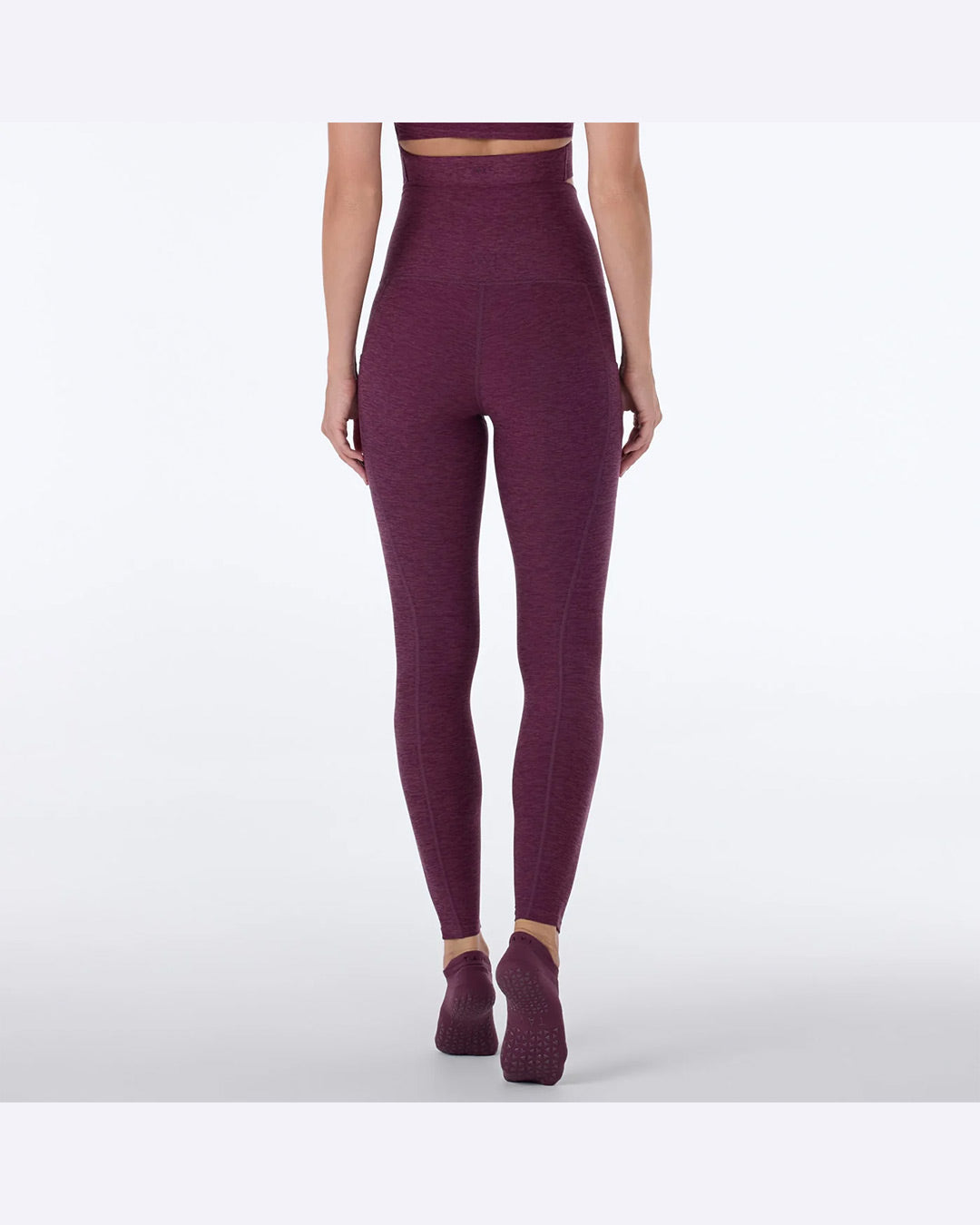 TAVI TaviCloud High Waisted 7/8 Pocket Legging - Bordeaux Space Dye