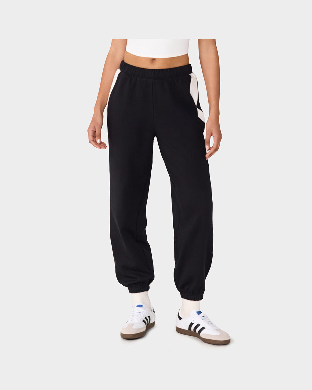 TAVI French Terry Contrast Sweatpant - Ebony Coconut