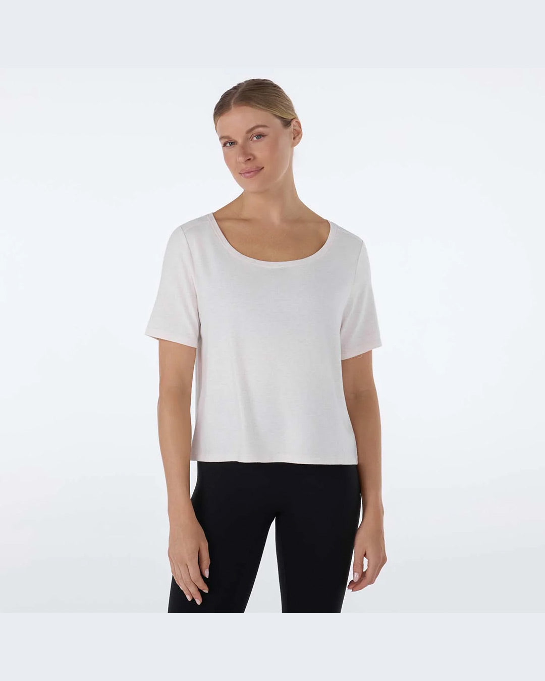 TAVI Wide Scoop Neck Tee - Oat