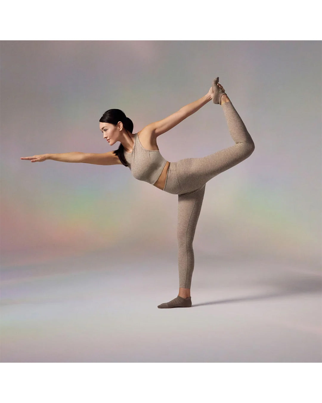 TAVI TaviCloud High Waisted 7/8 Smooth Rise Legging - Pebble Space Dye