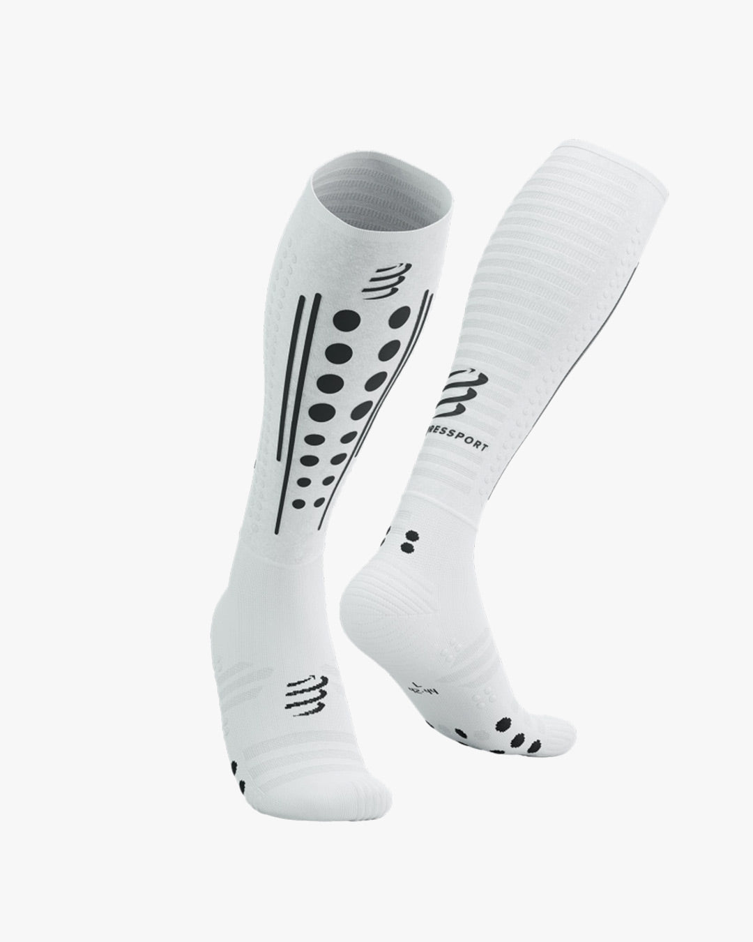 Compressport Unisex's Full Socks Aero 2.0 - White/Black