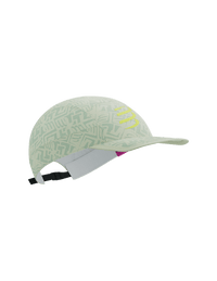 Compressport Unisex's 5 Panel Light Cap - Sugar Swizzle/Ice Flow Print/Safety Yellow