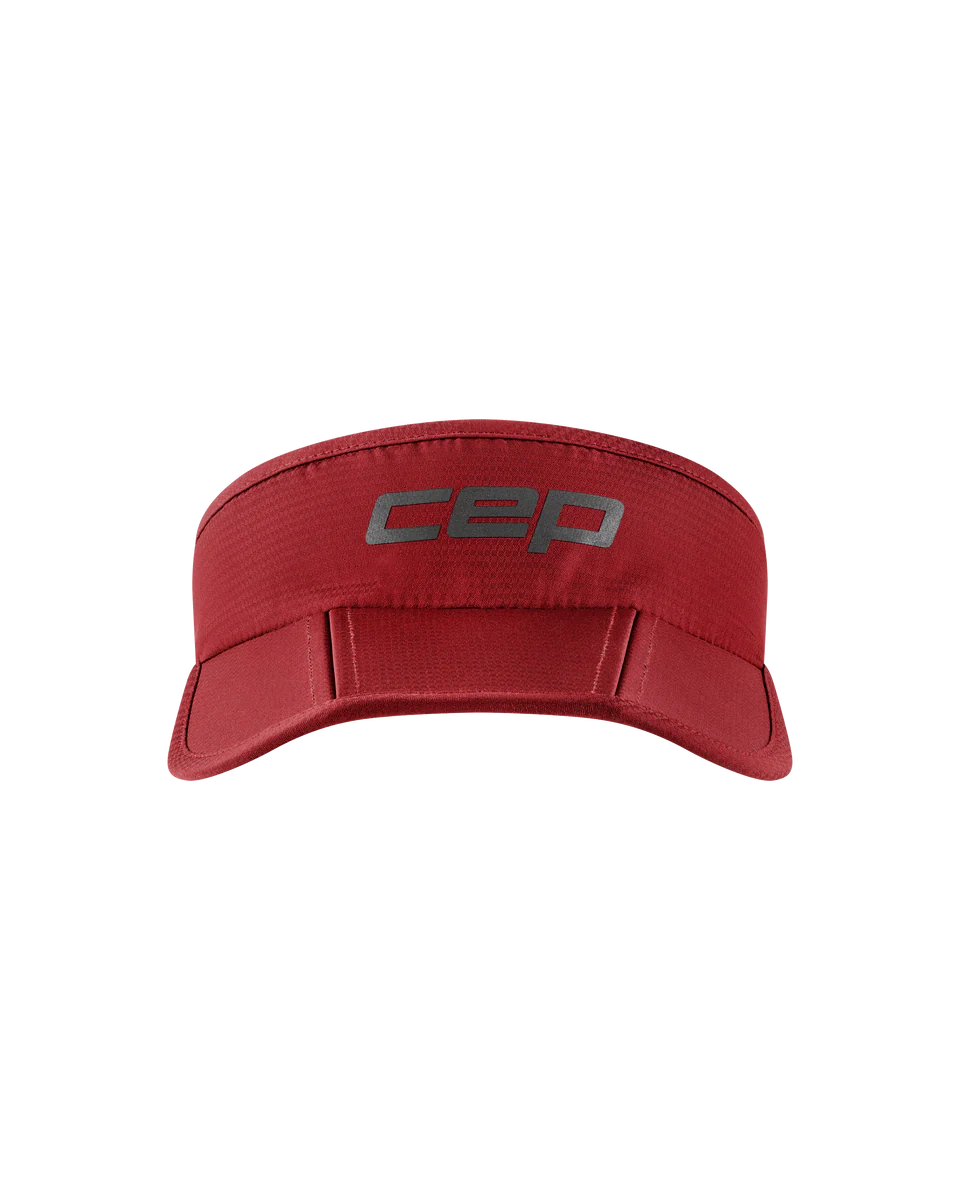 CEP Unisex's Run Foldable Visor - Burgundy