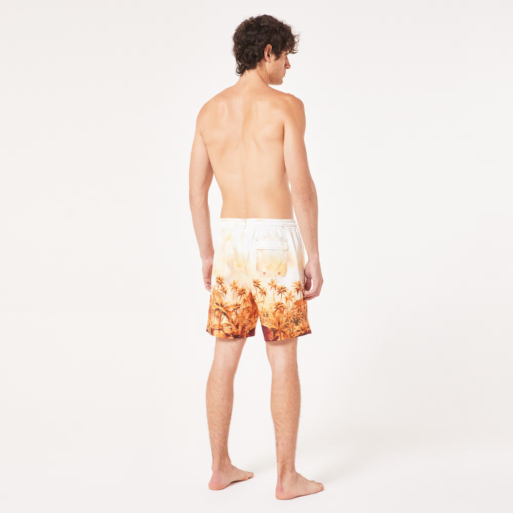 Oakley Canary Palms RC 18" BeachShort - Palm Print Grenache