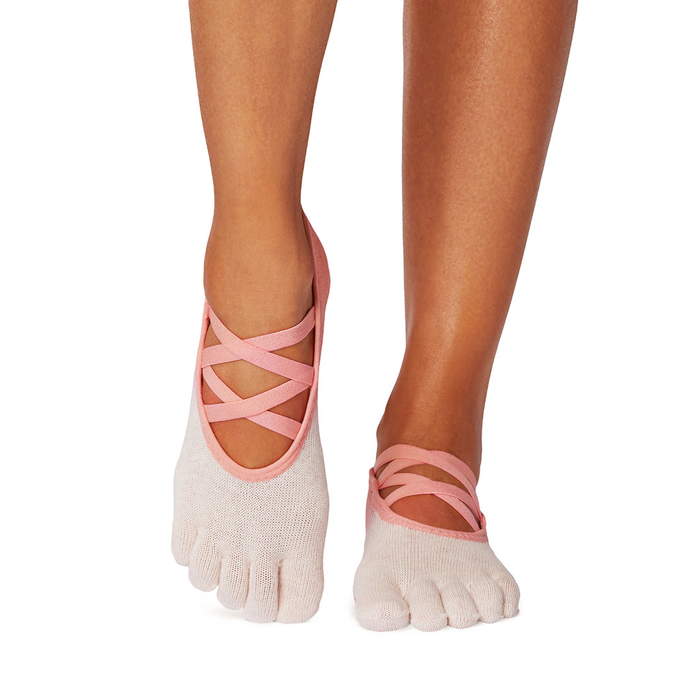 TOESOX Grip Full Toe Elle - Hot Coral Ombre