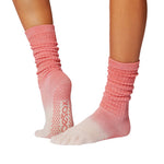 TOESOX Grip Full Toe Slouch - Hot Coral Ombre