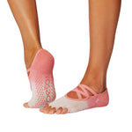 TOESOX Grip Half Toe Elle - Hot Coral Ombre