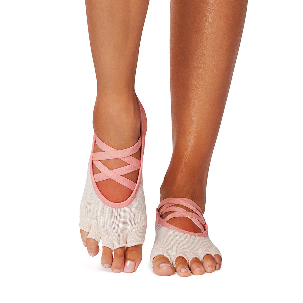 TOESOX Grip Half Toe Elle - Hot Coral Ombre