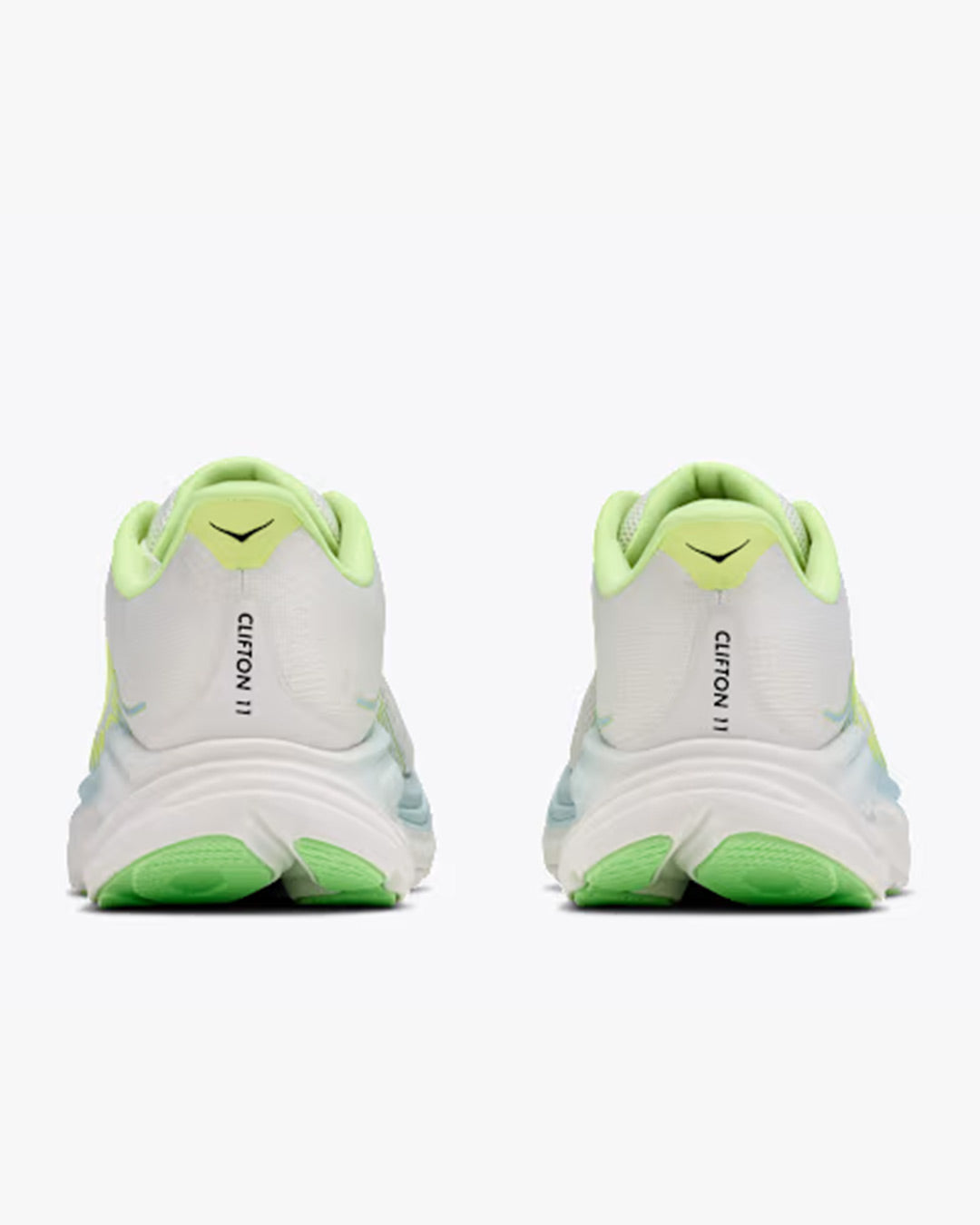 HOKA Women's Clifton 11 Wide - Frost/Neon Yuzu