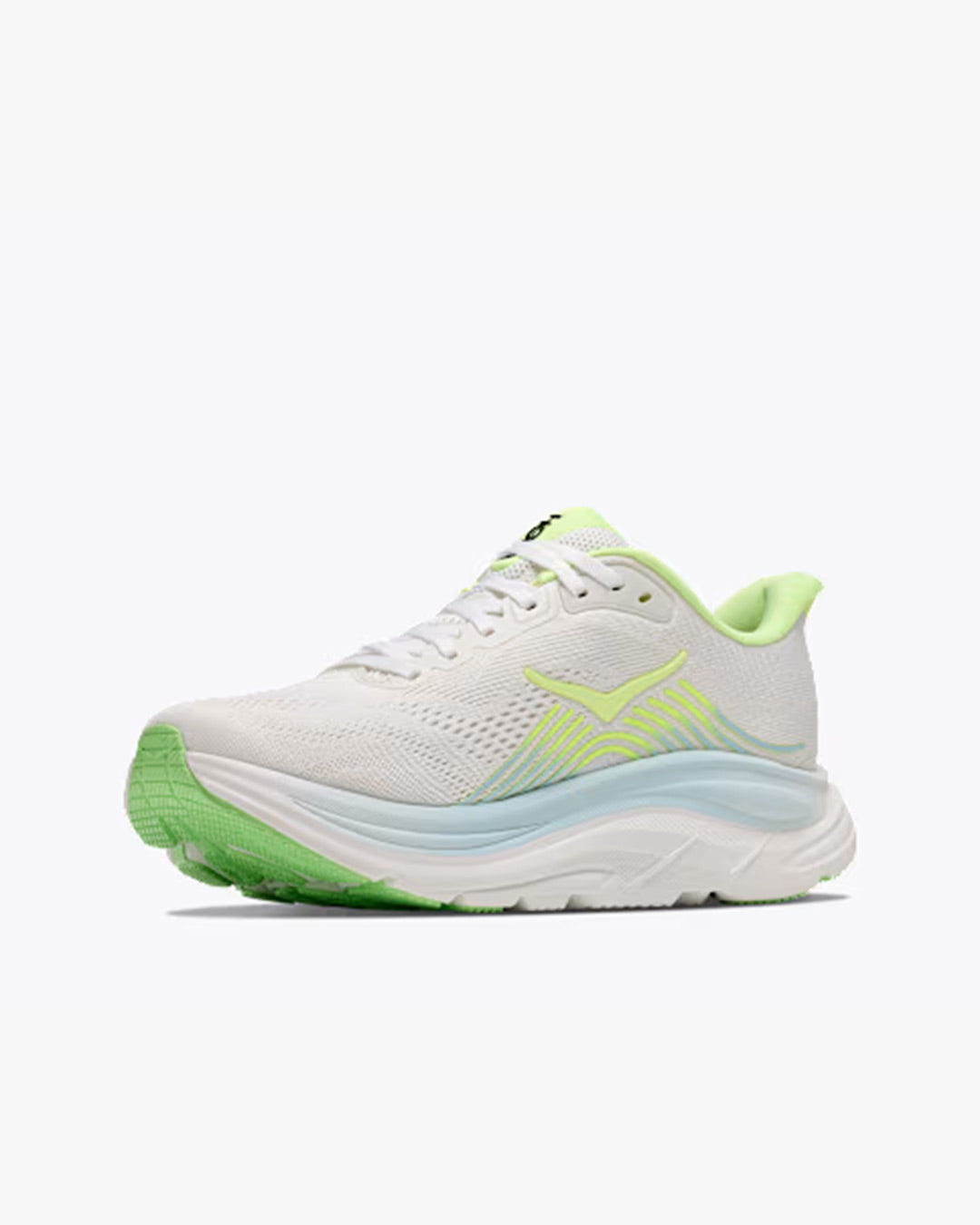 HOKA Women's Clifton 11 Wide - Frost/Neon Yuzu