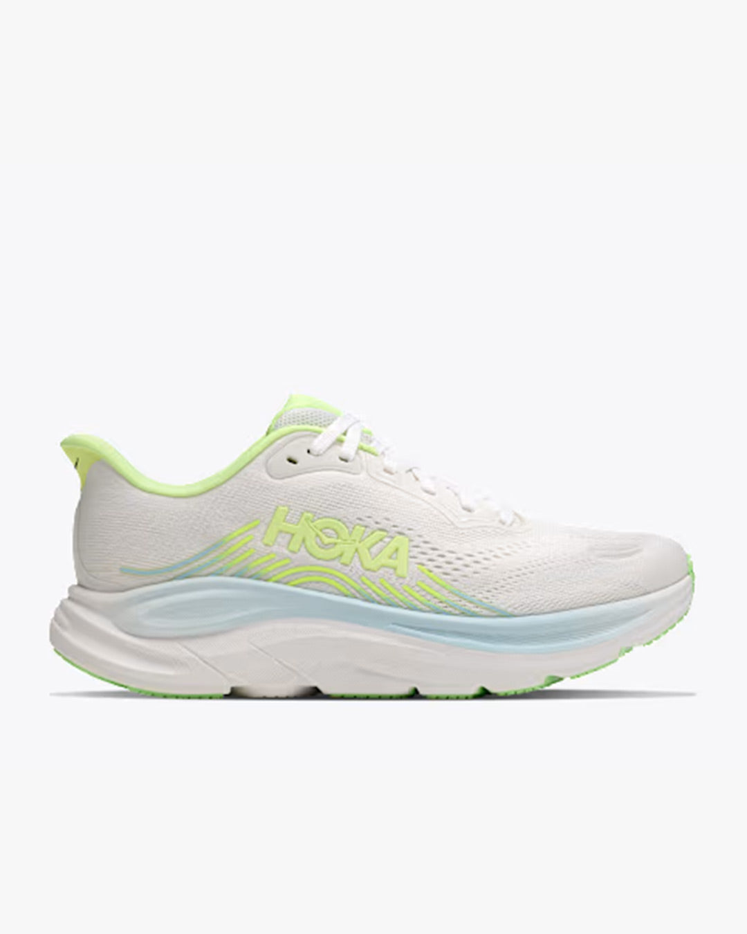 HOKA Women's Clifton 11 Wide - Frost/Neon Yuzu
