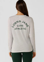 Lorna Jane Lotus Limited Edition Long Sleeve Top - Light Grey Marl