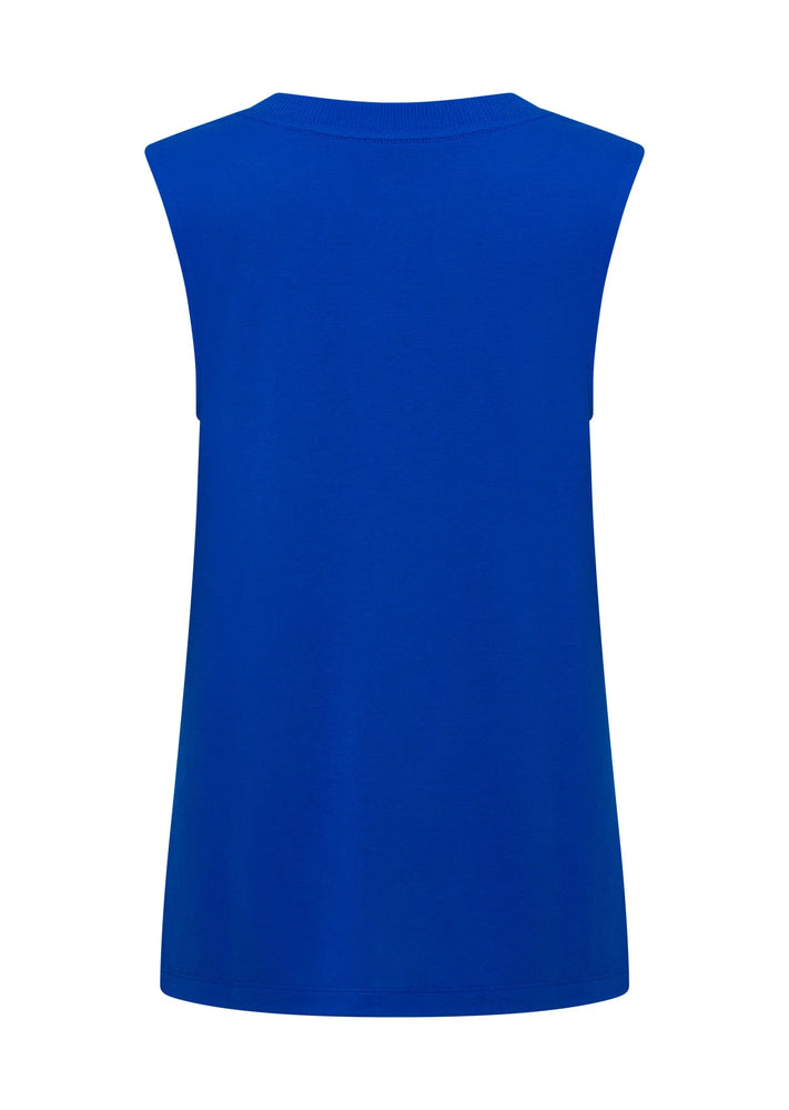 Lorna Jane Lotus Muscle Tank - Cobalt Blue