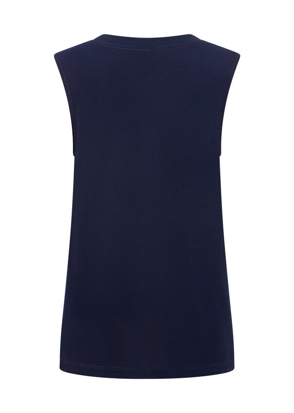 Lorna Jane Lotus Muscle Tank - French Navy