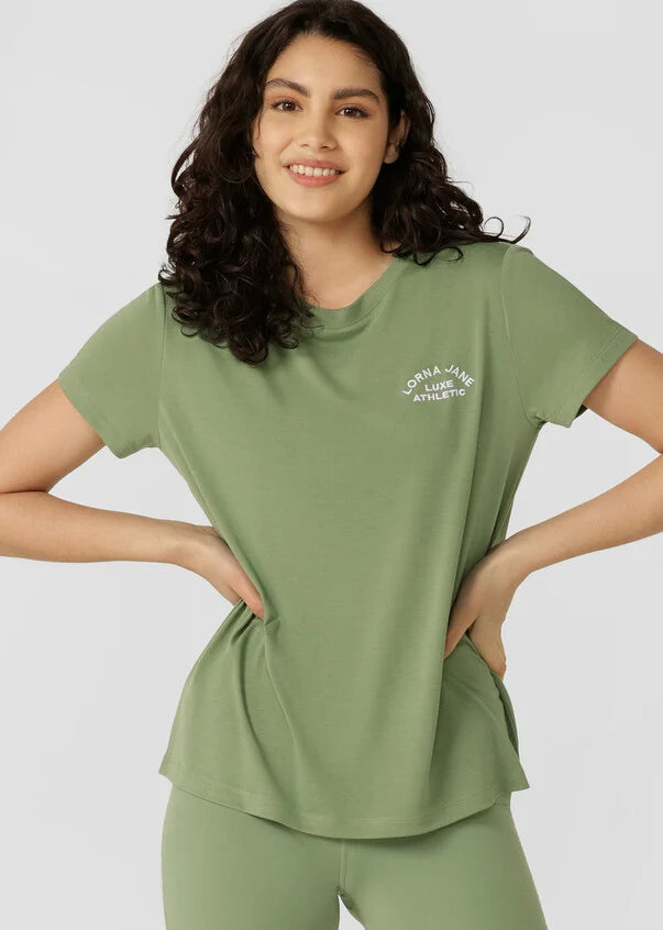 Lorna Jane Lotus T-Shirt - Green Goodness