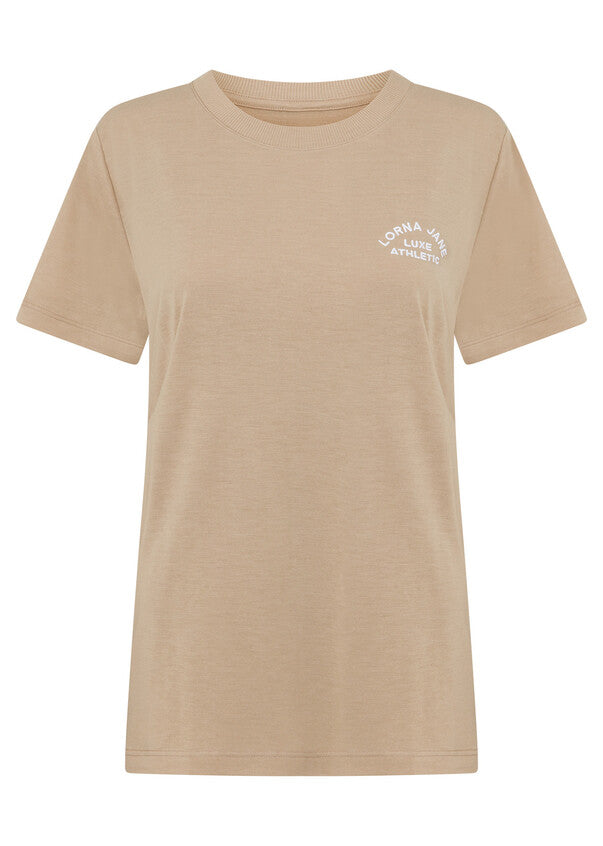 Lorna Jane Lotus T-Shirt - Oxford Tan