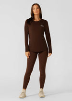 Lorna Jane Lotus Long Sleeve Top - Espresso