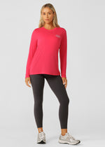 Lorna Jane Lotus Long Sleeve Top - Neon Raspberry