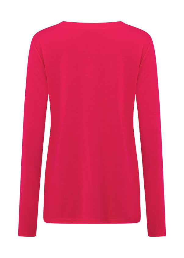 Lorna Jane Lotus Long Sleeve Top - Neon Raspberry