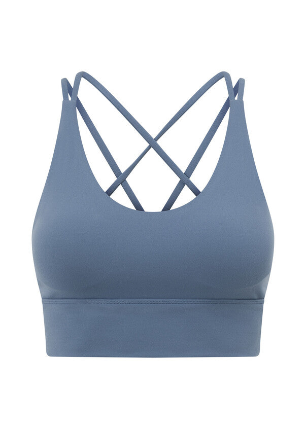 Lorna Jane Lotus Longline Sports Bra - Moonlight Blue