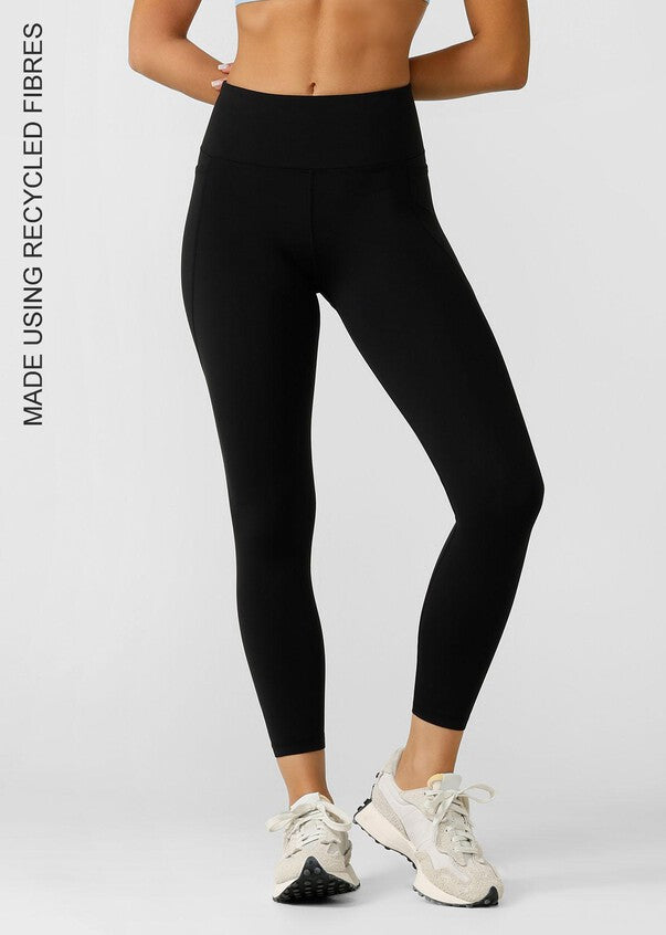 Lorna Jane Amy Phone Pocket Tech Ankle Biter Leggings - Black