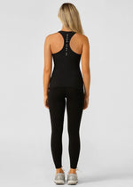 Lorna Jane Amy Fitted Active Rib Tank - Black