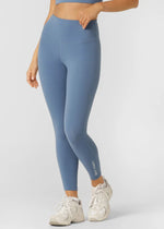 Lorna Jane Lotus No Chafe Phone Pocket Ankle Biter Leggings - Moonlight Blue