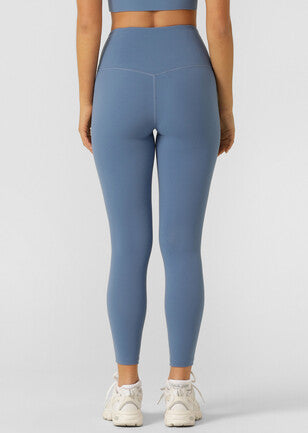 Lorna Jane Lotus No Chafe Phone Pocket Ankle Biter Leggings - Moonlight Blue