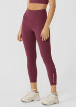 Lorna Jane Lotus No Chafe Phone Pocket Ankle Biter Leggings - Mulberry