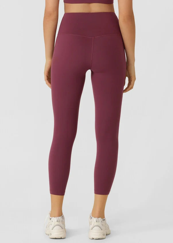 Lorna Jane Lotus No Chafe Phone Pocket Ankle Biter Leggings - Mulberry