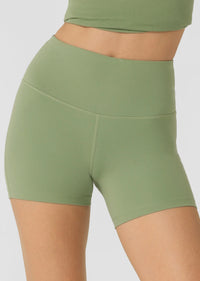 Lorna Jane Lotus No Chafe Phone Pocket 12cm Bike Shorts - Green Goodness