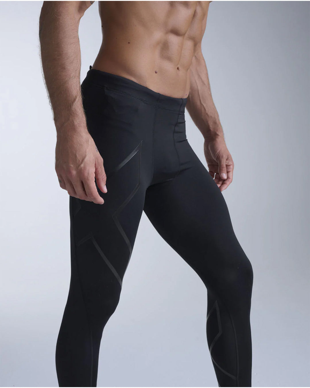 2XU Men's Core Compression Tights - Black/Black