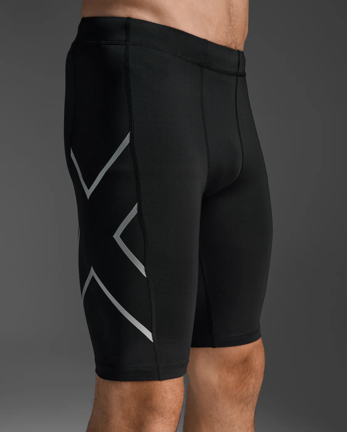 2XU Men's Core Compression Shorts - Black/Silver