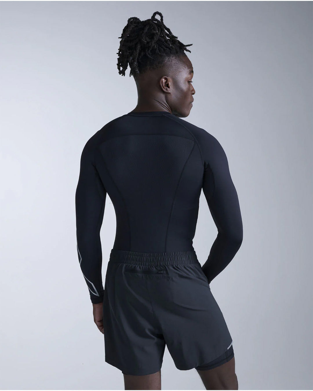 2XU Men's Core Compression Long Sleeve - Black/Silver